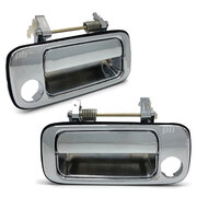 Door Handles Chrome PAIR Front Outer Fits Toyota Landcruiser 80 Series