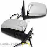 Door Mirror PAIR Chrome Electric Fits Toyota Hilux 2005 - 06/2010