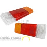 Tail Light LENS PAIR fits Toyota Hilux 05-11 Landcruiser 75-79 Series Tray Ute