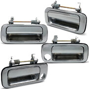 Door Handles x4 SET Chrome Front and Rear Fits Toyota Landcruiser 80 Series