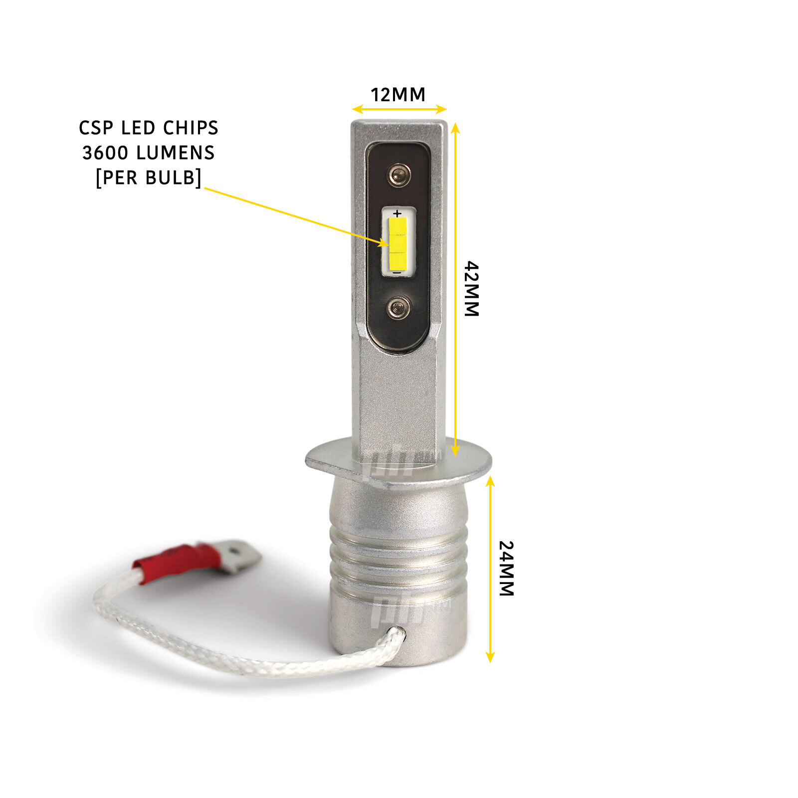 H1 LED Headlight Bulbs 6500K 7200LM PAIR - Panel House