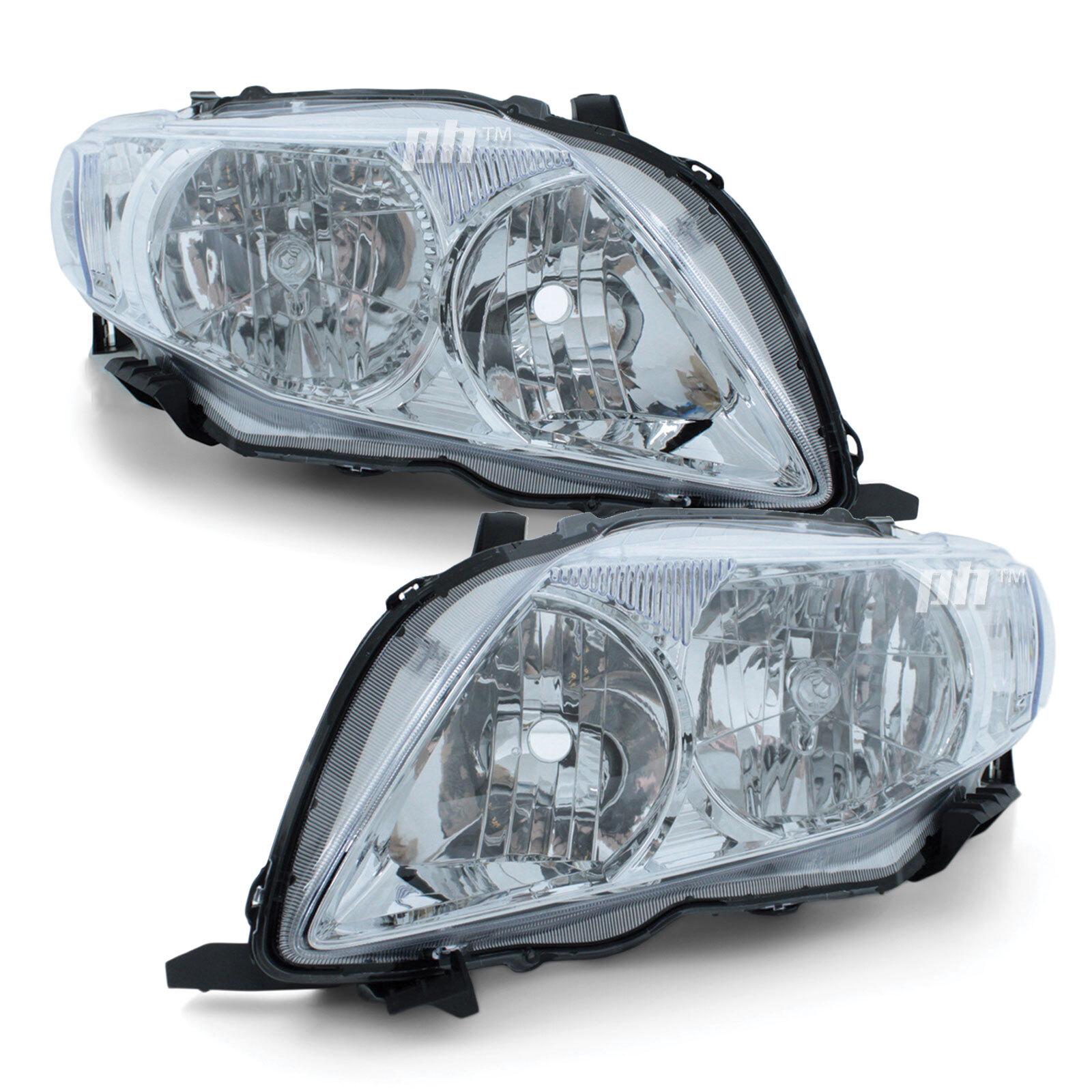 Headlights PAIR fits Toyota Corolla ZRE152 Sedan 03/2007 04/2010