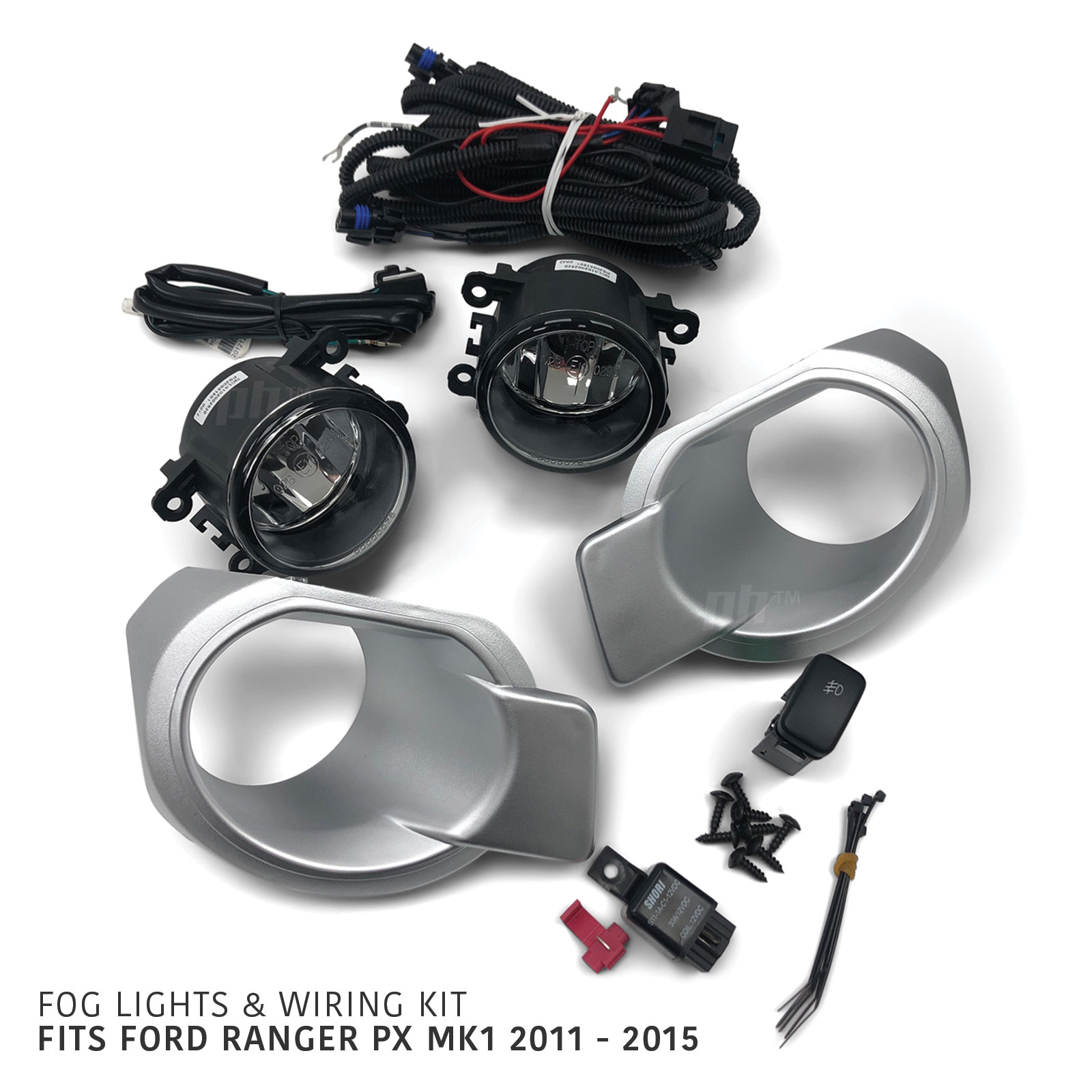 For 2008-2011 Ford Ranger XL XLT Clear Fog Light Kit Set with Switch Bulb Wiring