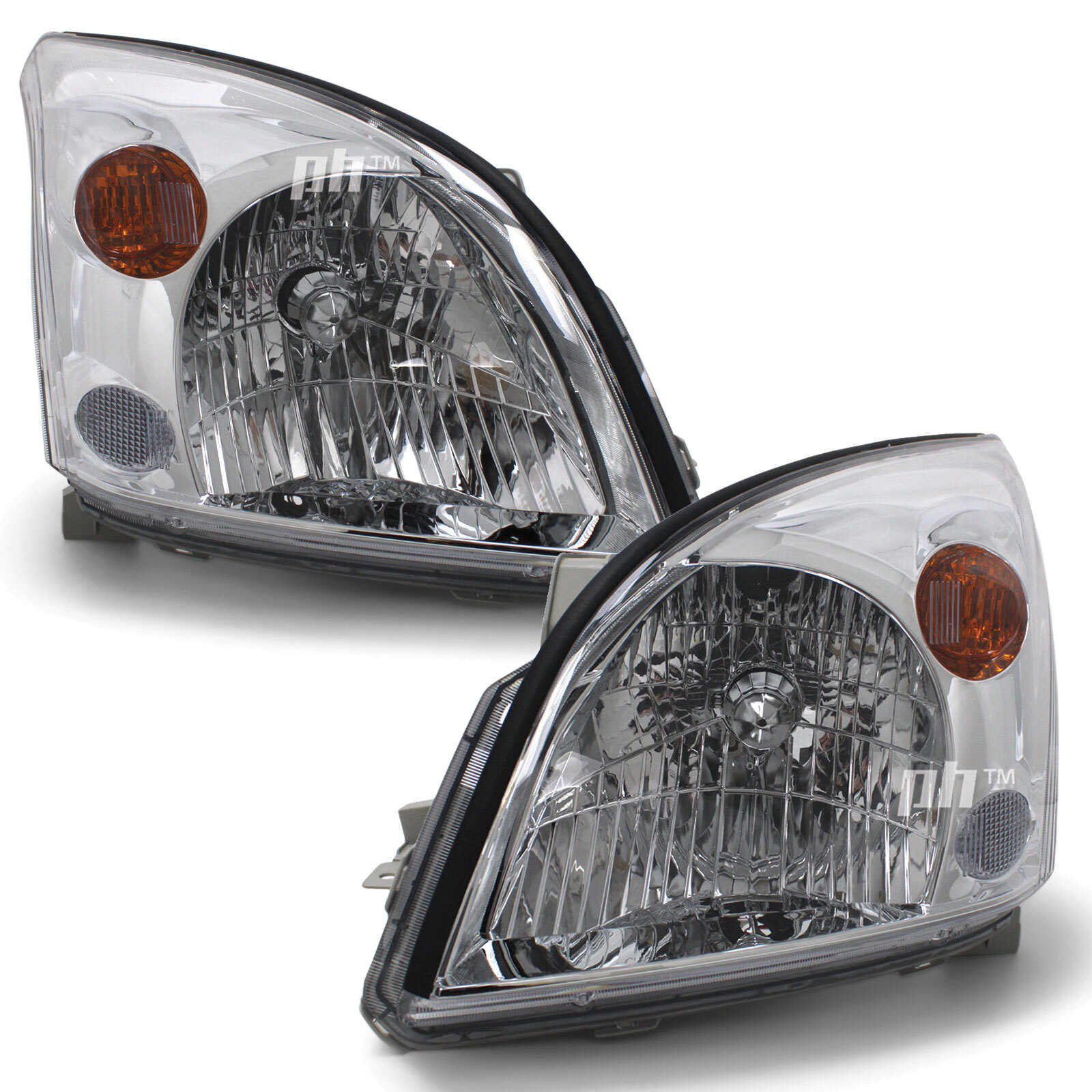 Headlight Pair Chrome Fits Toyota Landcruiser Prado 120 Series 02 09 Panel House