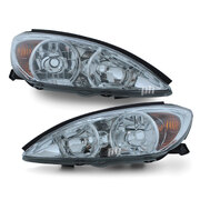 Headlights Chrome PAIR fits Toyota Camry ACV36 MCV36 2002 - 08/2004