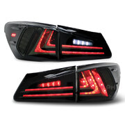 Black SMOKED LED Tail Lights SET fits Lexus IS250 IS350 2005 - 2010