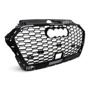 Grill Gloss Black RS3 Style Honeycomb Fits Audi A3 S3 8V 2017 - 2020