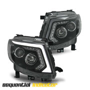 Headlights PAIR DRL Style with Sequential Indicator fits Ford Ranger PX MK1