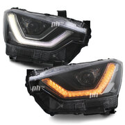 Headlights Sequential Black Projector LED DRL PAIR Fits Isuzu DMAX RG  2020 - 2024