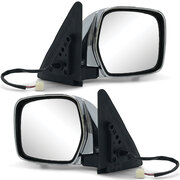 Door Mirrors PAIR Chrome Electric Fits Toyota Landcruiser 100 Series 1998 - 2007 