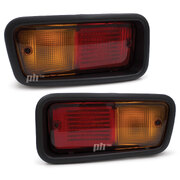 Rear Bumper Tail Lights PAIR With Surround & Wiring fits Nissan Patrol GQ GU Wagon 1992 - 2016
