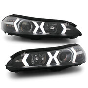 Black Projector Headlights Sequential PAIR DRL Style Fits Nissan Silvia S15