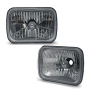 Headlights PAIR 7x5 Rectangle Semi Sealed Crystal Beam Fits Mazda RX7 S4 & S5