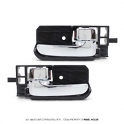 Door Handle Chrome & Grey Inner PAIR Fits Toyota Hilux N70 2005 - 2015