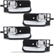 Door Handle Chrome & Grey Inner SET Fits Toyota Hilux N70 2005 - 2015