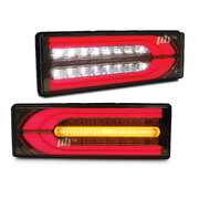 Tail Lights G Wagon Style Smoked LED Sequential fits Toyota Landcruiser 70 75 79 Series