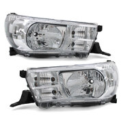Headlights PAIR Fits Toyota Hilux N80 Workmate 2WD 4WD 05/2015 - 2022