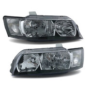 Headlights Black PAIR fits Holden Commodore VZ SV6 SV8 SVZ 04-06 LH + RH