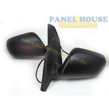 Door Mirrors PAIR Black Electric with Covers Fits Toyota Corolla ZZE 2004-2007
