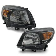 Headlights Black PAIR Fits Ford Ranger PK 2009 - 2011