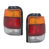 Tail Lights PAIR Clear Lens fits Holden Commodore VN VP VR VS Wagon / Ute PR