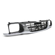 Chrome & Grey Dip Grill 7x5 Light Type fits Holden TF Rodeo 1998 - 2002
