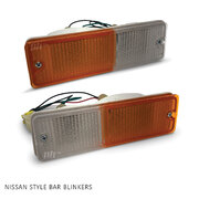 Universal Nissan Style Bull Bar Indicator Blinker / Park Light PAIR LH + RH