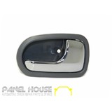 Inside Interior Inner Door Handle Passenger Side Front Gray Housing with Chrome Lever PT Auto Warehouse FO-2507MG-FR for Power Locks 