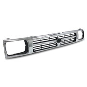 Grill 1 Piece Chrome & Black Fits Toyota Hilux 2WD Workmate 1989 - 1996