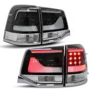 Upgrade Black Tail Lights LED SET Fits Toyota Landcruiser 200 Series 2015-2021