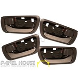 Door Handle FULL SET OF 4 Inner Brown Chrome Fits Toyota Camry 36 Series 02-06 