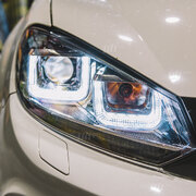 Headlights PAIR LED DRL U-Bar Style Upgrade fits Volkswagen VW Golf 6 09-13
