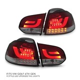 Tail Lights PAIR R Style LED Upgrade fits Volkswagen VW Golf VI 6 09-13
