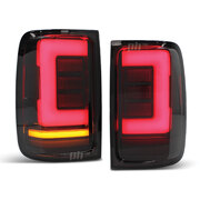 Upgrade Black Smoked LED Tail Lights Sequential PAIR fit Volkswagen Amarok 10-20