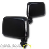 Door Mirrors PAIR Skin Mount Black fits Holden Rodeo TF Series 89-96