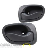 Hyundai Excel Inner Door Handle PAIR 1994 - 2000 LH RH Front & Rear Grey Handles