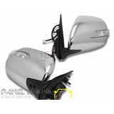 Door Mirrors PAIR Electric Chrome With Blinker Fits Toyota Hiace 2005-2016 