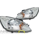 Mitsubishi CH Lancer '03-'07 LH+RH Chrome PAIR Replacement Head Lights NEW 