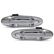 Door Handles PAIR Rear Outer Chrome Fits Toyota Landcruiser 100 Series