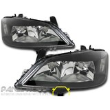 Headlights PAIR Black ADR fits Holden TS Astra 1998-2004