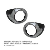 Fog Lights PAIR Bezel Chrome Surrounds fits Ford Falcon FG 2008-2011 XR6 XR8