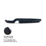 Rear Bumper Bar Diffuser Twin Exhaust Outlet CARBON Look Fits Mazda 3 BN Hatch