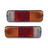 Universal Tray Back Ute PAIR LH+RH Red Amber & Clear Tail Lights *NEW* Lamps