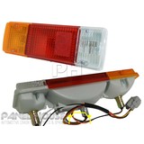 Tail Lights PAIR Square Plug fits Toyota Landcruiser 70 75 79 Series Ute