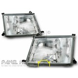 Headlight PAIR Glass ADR Fits Toyota Landcruiser 100 Series 98-05