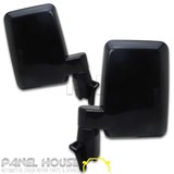 Door Mirrors Black PAIR Fits Toyota Landcruiser 75 76 79 Series Ute Troopy 85-20