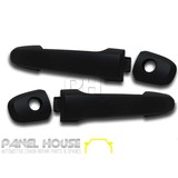 Door Handle PAIR Front Outer Black WITH KEYHOLE Fits Toyota HILUX Ute 05-11