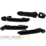 Door Handle SET x4 Front and Rear Outer Black Fits Toyota HILUX Ute 05-11