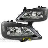 Headlights PAIR Black Style fits Holden TS Astra 98-04 Sedan Hatch PR