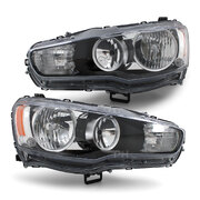 Headlights PAIR fits Mitsubishi Lancer CJ 2007 - 2015 Sedan & Hatch